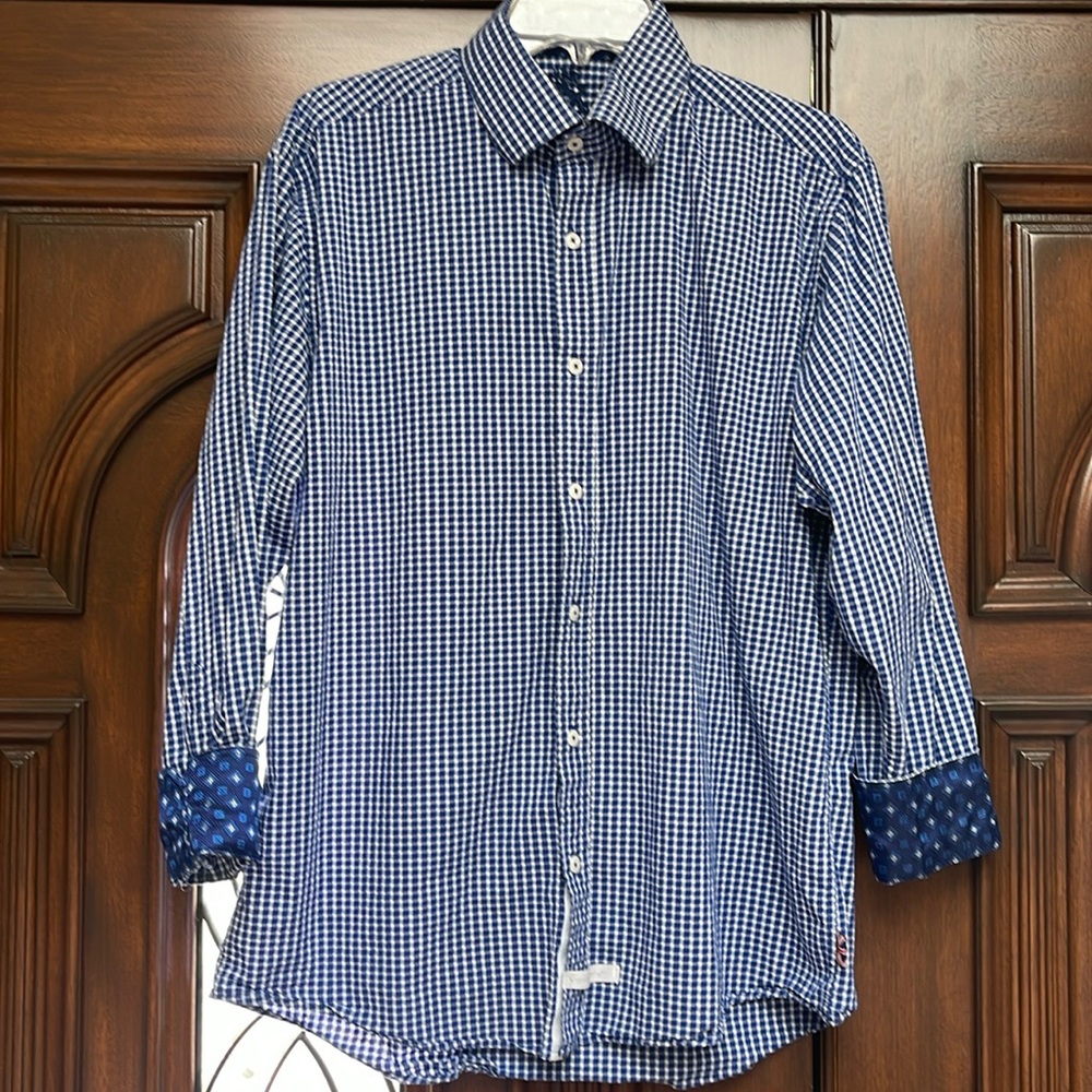 English Laundry, Contrast Flip Cuff, Business Casual Long Sleeved Shirt
